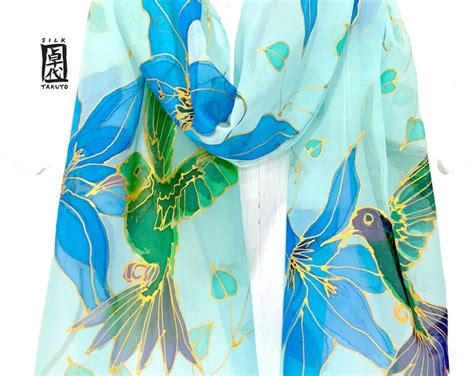 Hand Painted Silk Scarves And Shawls By Silkscarvestakuyo On Etsy