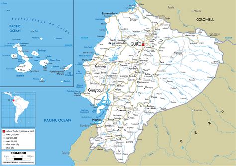 Large Size Political Map Of Ecuador Worldometer Images And Photos Finder