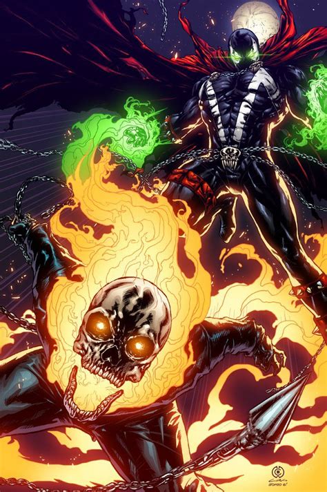 Spawn And Ghost Rider Ghost Rider Marvel Spawn Comics Ghost Rider