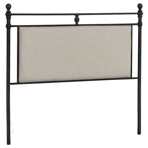 Hillsdale Ashley 2137 670 Traditional King Size Upholstered Headboard With Metal Posts