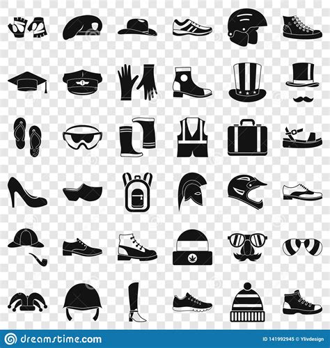 Stylish Clothes Icons Set Simple Style Stock Vector Illustration Of