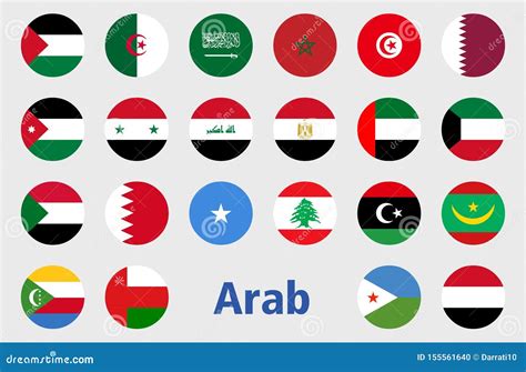 Arab Countries Flags Illustration Vector Stock Vector Illustration Of