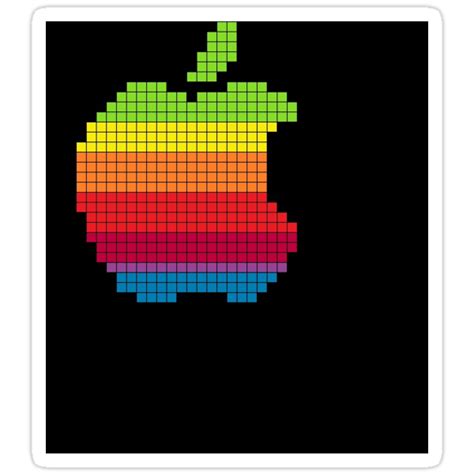 8 Bit Apple Logo Stickers By Arcadekid1994 Redbubble