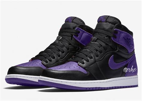 Air Jordan 1 Black Court Purple 2020 555088 500 Release Info Sneakerfiles