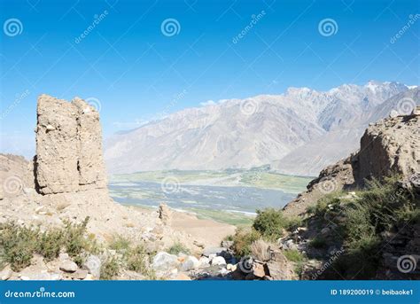 Panj River At Wakhan Valley In Yamchun Gorno Badakhshan Tajikistan