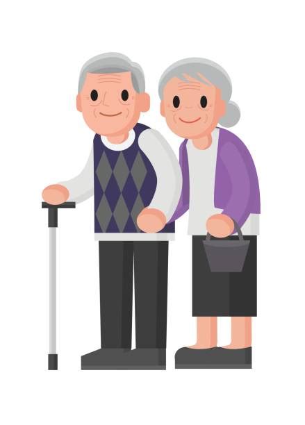 Asian Old Couple Illustrations Royalty Free Vector Graphics And Clip Art