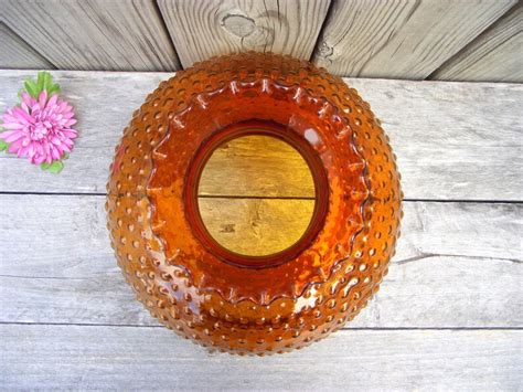 Antique Amber Glass Fenton Hobnail Parlor Lamp Shade For Etsy
