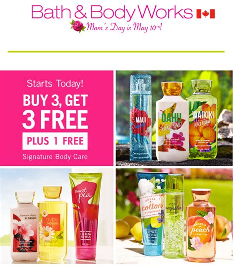 Bath & Body Works Canada Mother’s Day Offers: Signature Collection Body