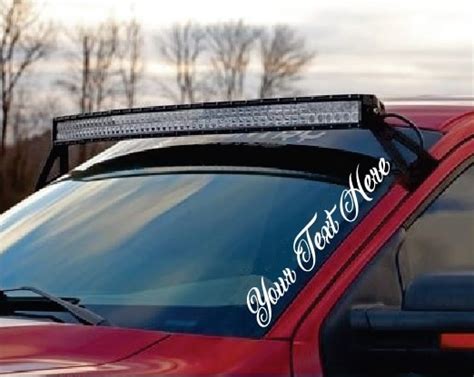 Custom Text Windshield Side Banner Decal Sticker Custom Made In The