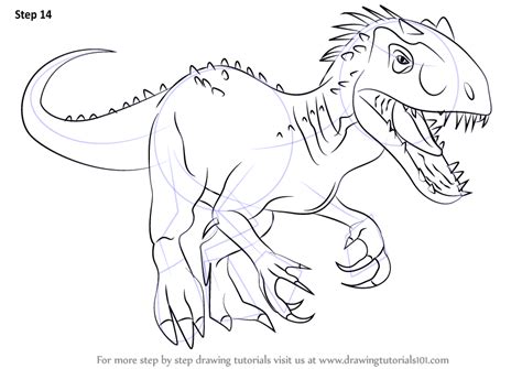 Pokoloruj własny świat jurassic world. Jurassic World Indominus Rex Drawing at PaintingValley.com ...
