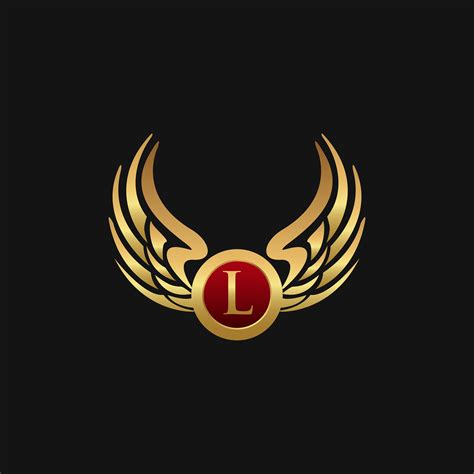 Luxury Letter L Emblem Wings Logo Design Concept Template 611535 Vector