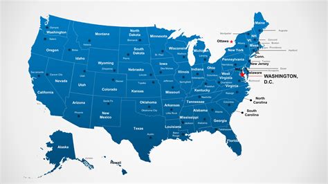 100 Editable Us Map Template For Powerpoint With States