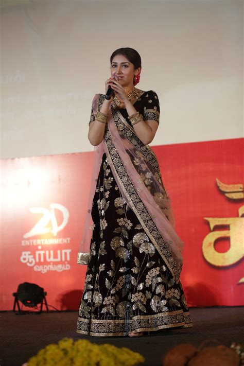 Actress Sayesha Saigal Hd Photos Kadaikutty Singam Audio Launch Moviegalleri Net