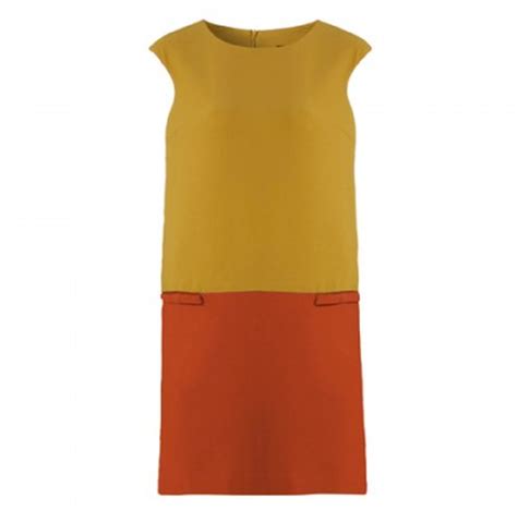 Fever London Sandi Dress In Orangemustard 60s Mod Dress