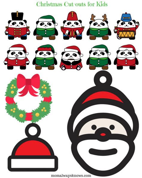 Christmas Craft Ideas For Kids 5 Free Printable Christmas Cut Outs