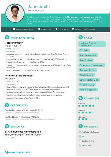 Retail Manager Resume Example 2023 And Tips To Ace Yours