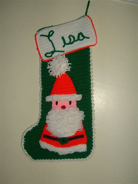 Crochet Pattern Santa Christmas Stocking Etsy
