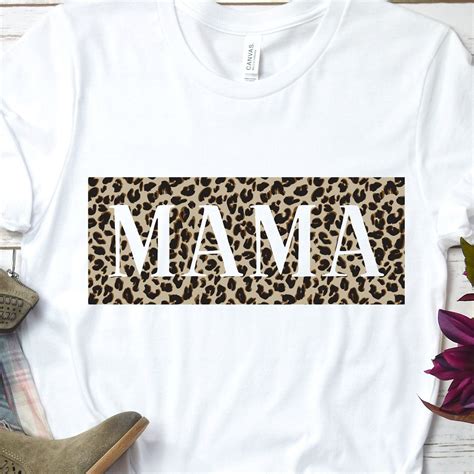 Mama Leopard Svg Mama Png Leopard Sublimation Design Layered Etsy