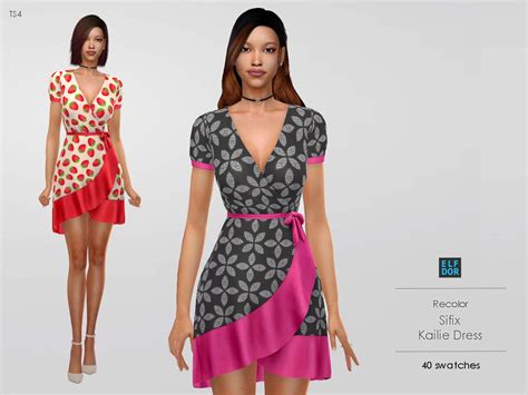 Sifix Kailie Dress Rc Screenshots The Sims 4 Create A Sim Curseforge