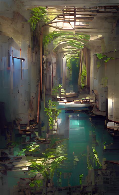 Artstation The Flooded Corridor Series