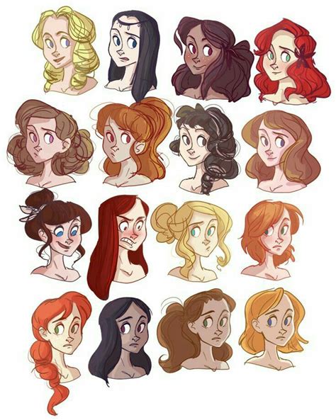Female hair reference by lumaeya on deviantart hairstyle. 34+ Cute Hairstyles Reference