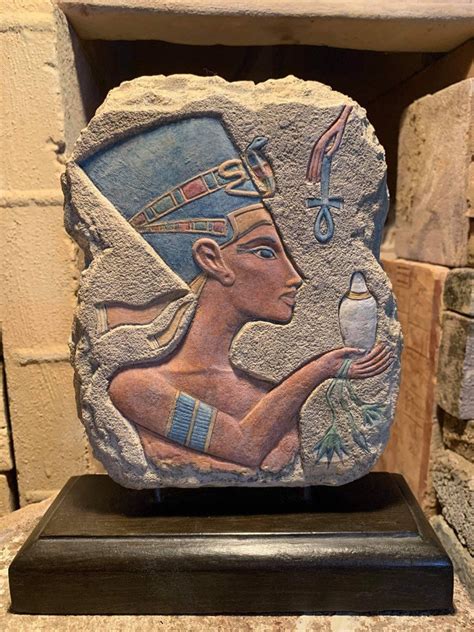 Egyptian Art Nefertiti Amarna Period Relief Sculpture Replica 18th Dynasty