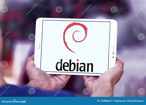 Debian Computer Operating System Logo Editorial Photography Image Of
