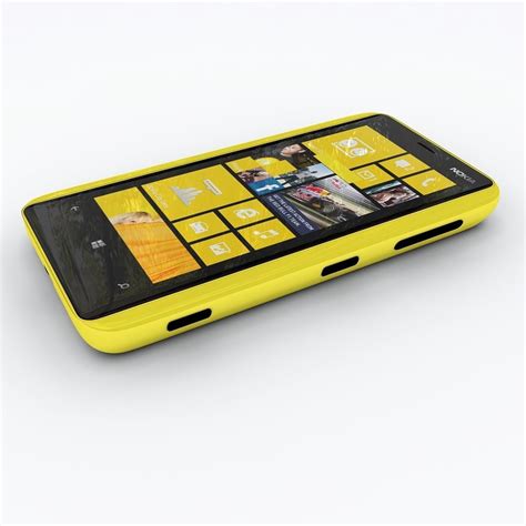 Nokia Lumia 620 Yellow 3d Model Cgtrader