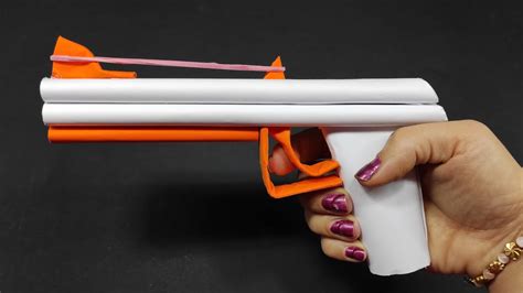 Origami Gun How To Make A Paper Gun That Shoots Rubber Band Easy