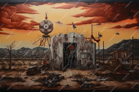 Premium AI Image | Transcending Boundaries Exploring Art on the Border