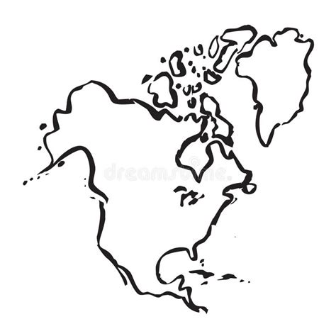 Vector Map Of North America Stock Vector Illustration Of Background