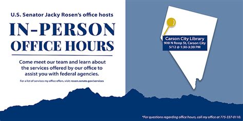 Rosens Office Hosts ‘office Hours Thursday In Carson City Serving