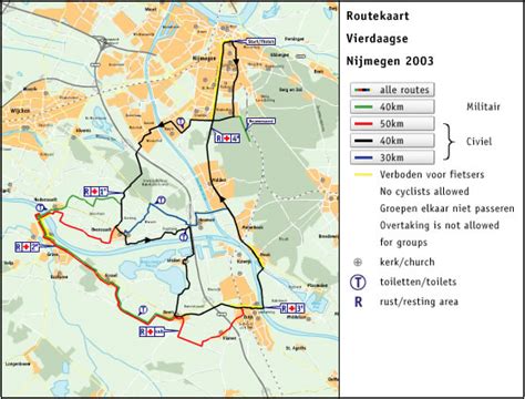 The nijmegen marches are an annual set of 4 40 km marches to be completed over 4 consecutive days. Nijmegen March Maps