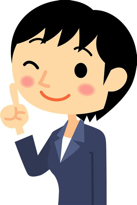 Businesswoman Is Winking Clipart Free Download Transparent Png