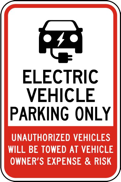 Electric Vehicle Parking Only Sign Get 10 Off Now