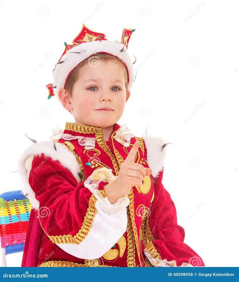 Little Boy Dressed As A King Stock Photo Image 40598958