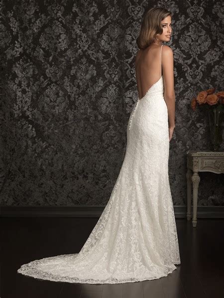 Sexy Sheath Sweetheart Spaghetti Straps Lace Destination Wedding Dress