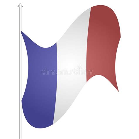 Flag Of France On White Background Vector Illustration Stock Vector