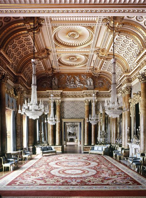 Buckingham Palace Interior Una Decoración Clásica Está Provista De Lujo