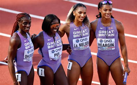 British Sprinters Victoria Ohuruogu Ama Pipi Laviai Nielsen And Nicole Yeargin
