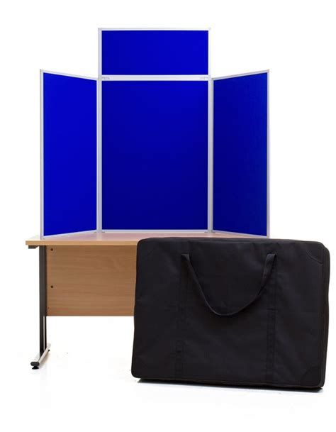 Portrait 3 Panel Tabletop Display Board With Header Table Top Display