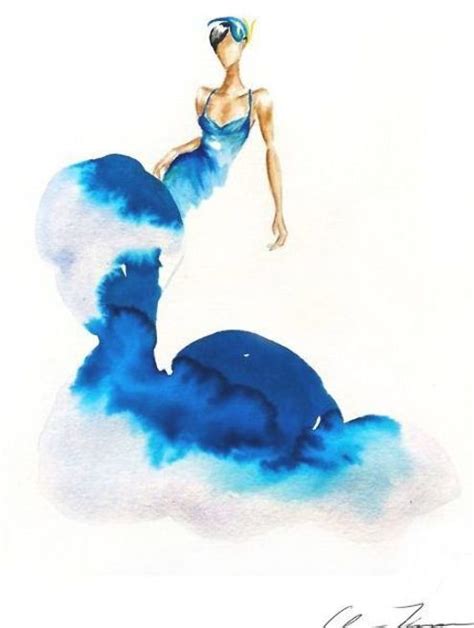 Something Blue Claire Ashley Claire Thompson Watercolor Fashion