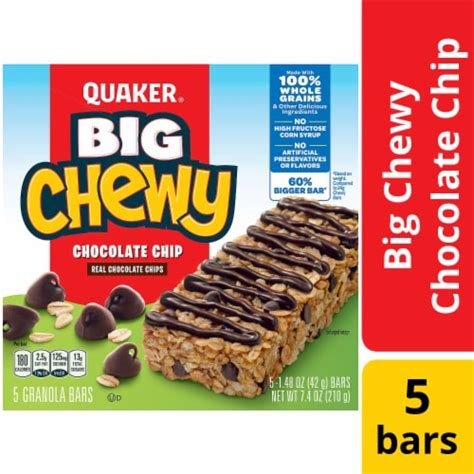 Quaker Big Chewy Chocolate Chip Granola Bars 5 Ct 148 Oz Frys