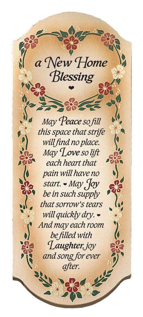 Simple Expressions New Home Blessing Embossed Wood Textual Plaque