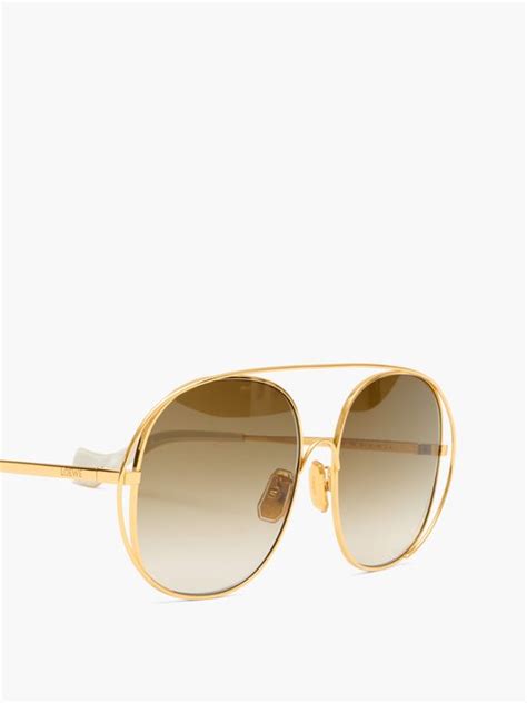 Oversized Round Metal Sunglasses Loewe Matchesfashion Us