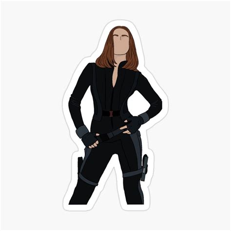 Tws Widow Suit Natasha Sticker By Gofundme Black Widow Marvel Black