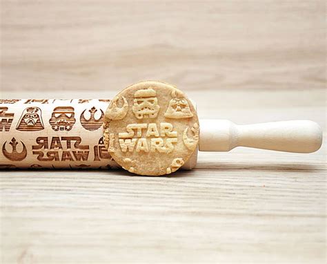 Favourite Cookies Star Wars Engraved Rolling Pin Noveltystreet