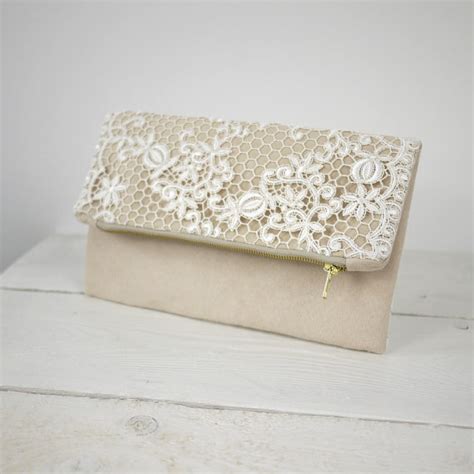 Ivory Lace Clutch Wedding T Personalized Bridesmaid T Bridal