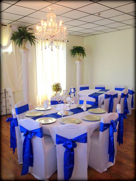 Royal Blue And Silver Decorations