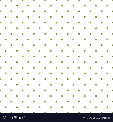 Tile Pattern Green Polka Dots White Background Vector Image